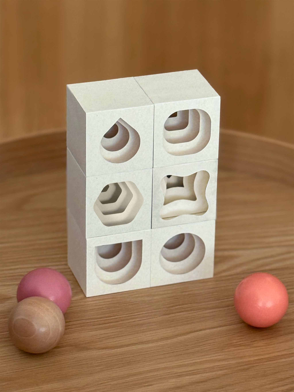 Geometric 3D paper cube template, modern minimalist DIY decoration 