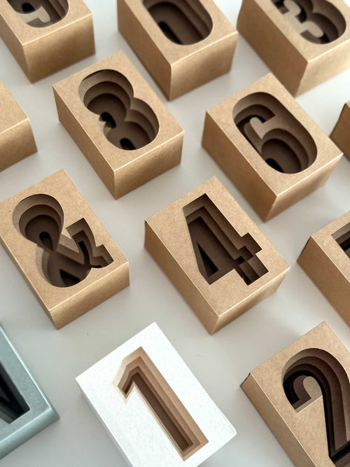3D Layered Numbers Box Templates (0-9, &) – Cut-Ready SVG Files